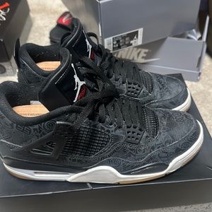 Size 10 AIR JORDAN 4 RETRO “Black Laser”